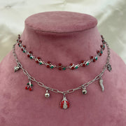Collana Cherry multicharms