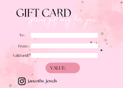 Buoni regalo Janeoth's Jewels