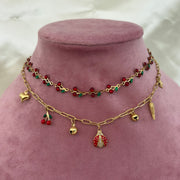 Collana Cherry multicharms
