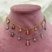 Collana Cherry multicharms