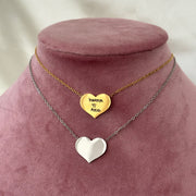 Cuore con incisione calligrafia