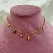 Collana Cherry multicharms