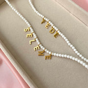 Collana Name perline bianche