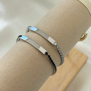 Bracciale tennis targhetta