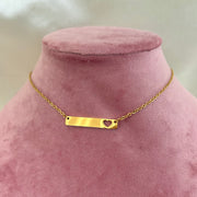 Collana targhetta con cuore