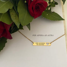 Collana targhetta con cuore