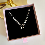 Collana circle groumette argento