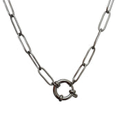 Collana circle groumette argento